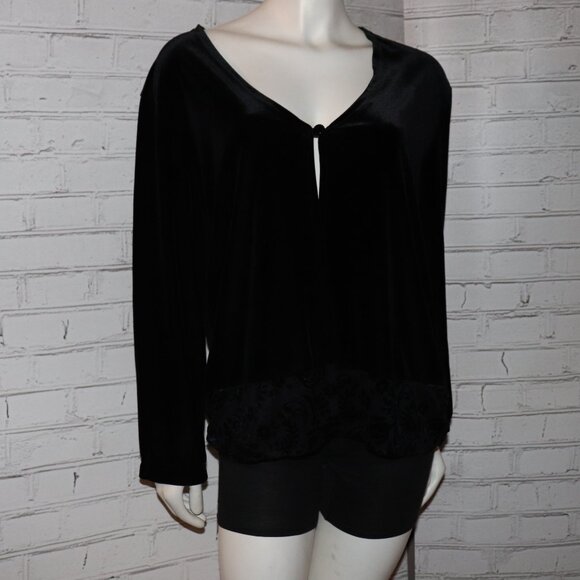 Beautiful Velour Button Sweater by Worthington Size 16 - Picture 5 of 6